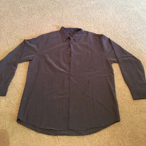 Alfani Men's Charcol grey longsleeved button up dress shirt